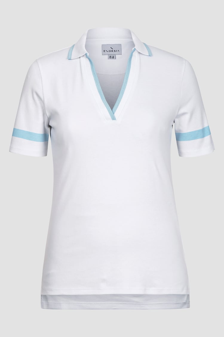 Cornelia stripe  Short Sleeve Polo Shirt