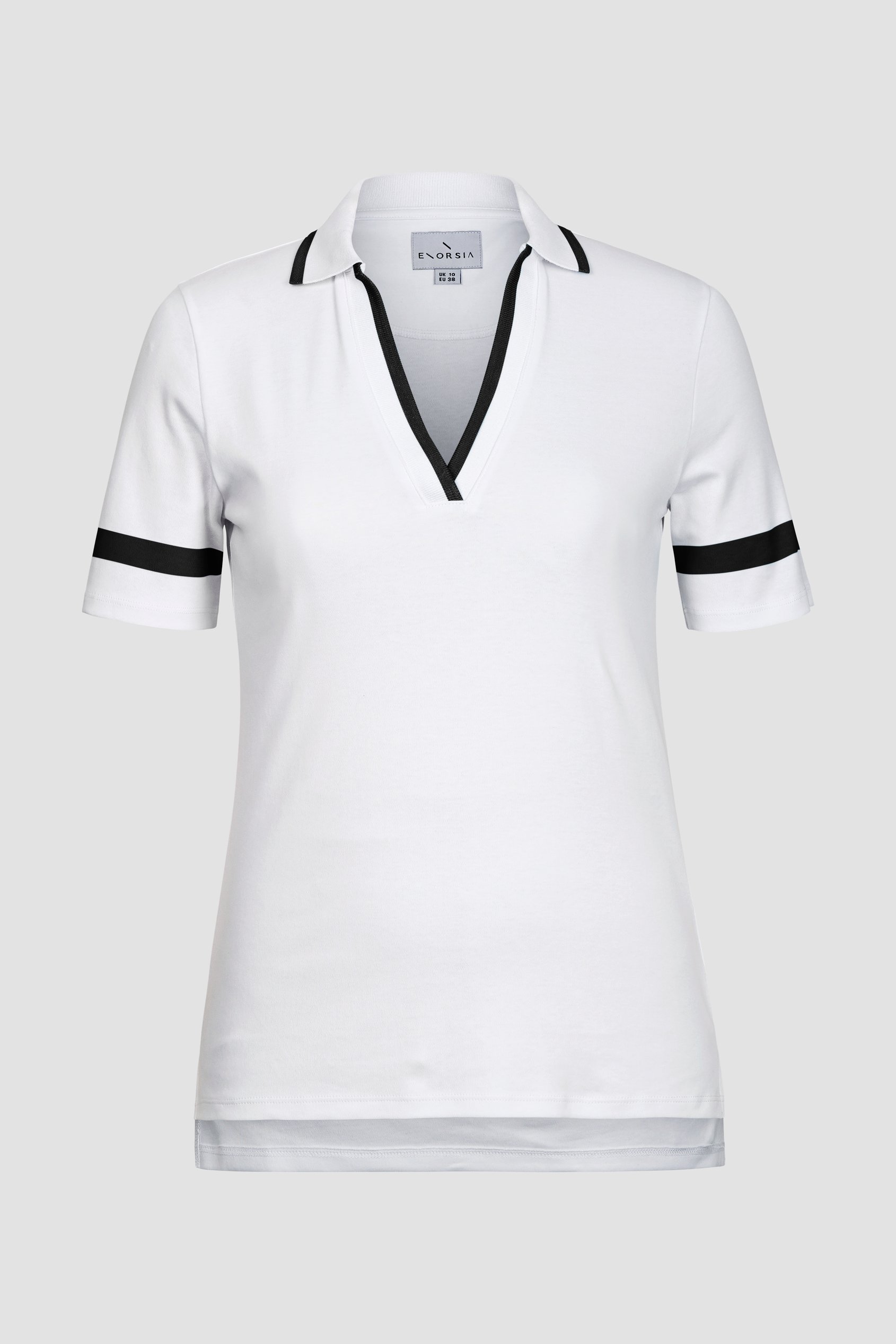 Cornelia stripe  Short Sleeve Polo Shirt