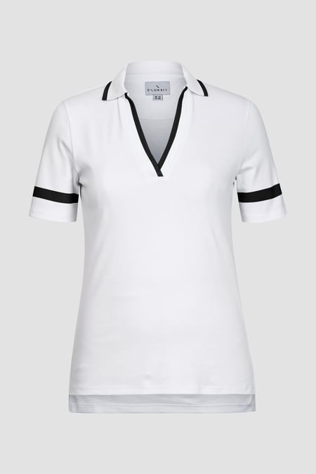 Black Cornelia stripe  Short Sleeve Polo Shirt