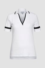 Cornelia stripe  Short Sleeve Polo Shirt