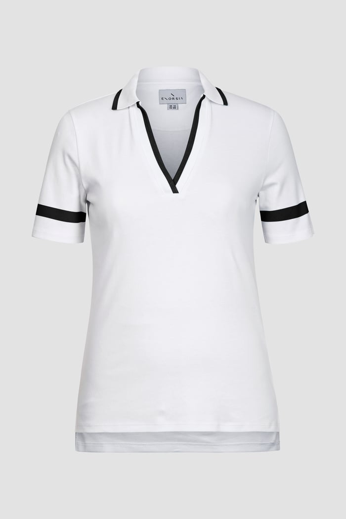 Cornelia stripe  Short Sleeve Polo Shirt