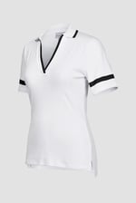 Cornelia stripe  Short Sleeve Polo Shirt