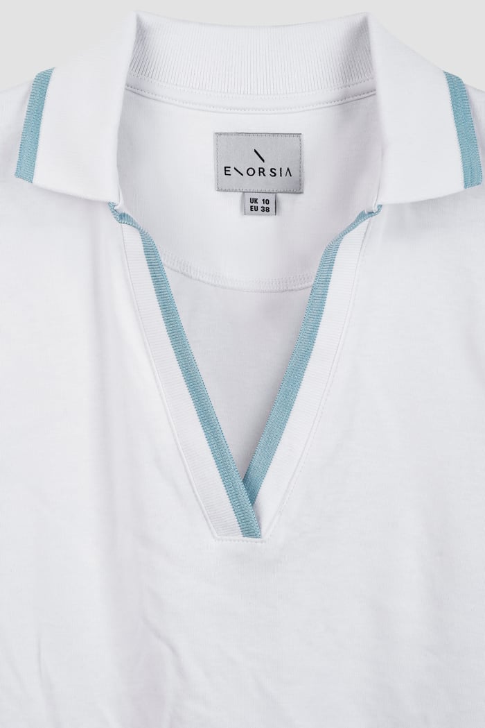 Cornelia stripe  Short Sleeve Polo Shirt