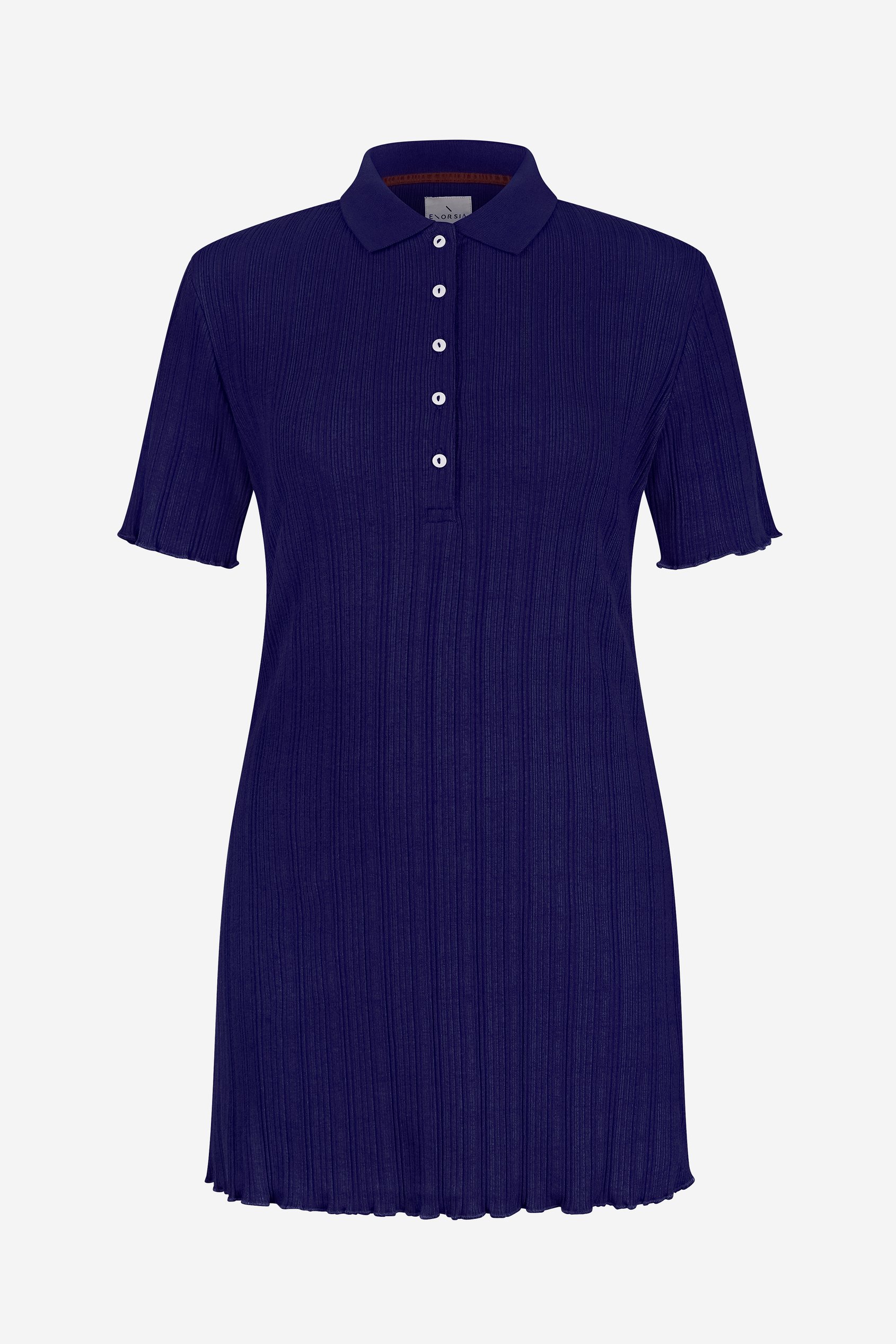 Ribbed Textured Slim Fit Polo Shirt