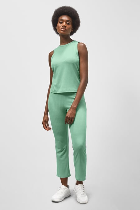 Green Comfortable Ribbed Lounge Set