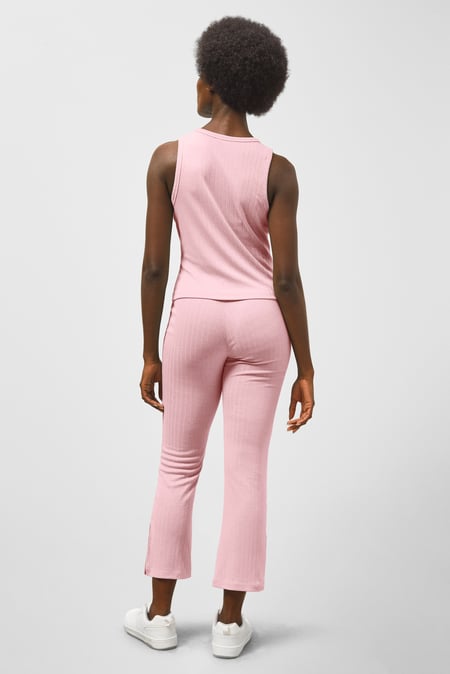 Pink Comfortable Ribbed Lounge Set