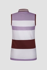 Women's Colour Block Sleeveless Polo Shirt