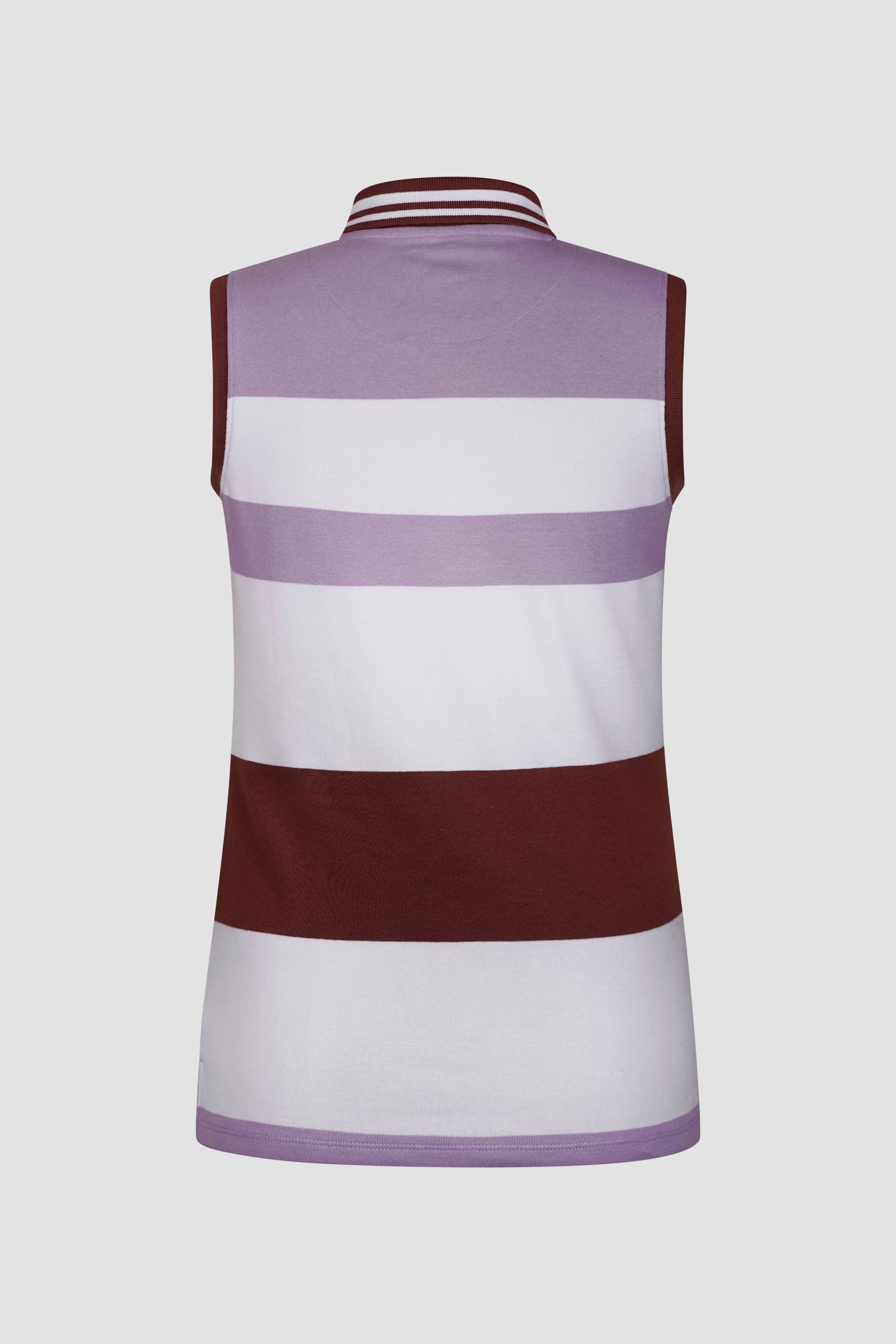 Women's Colour Block Sleeveless Polo Shirt