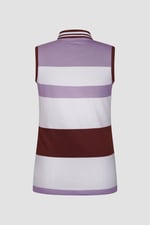 Women's Colour Block Sleeveless Polo Shirt