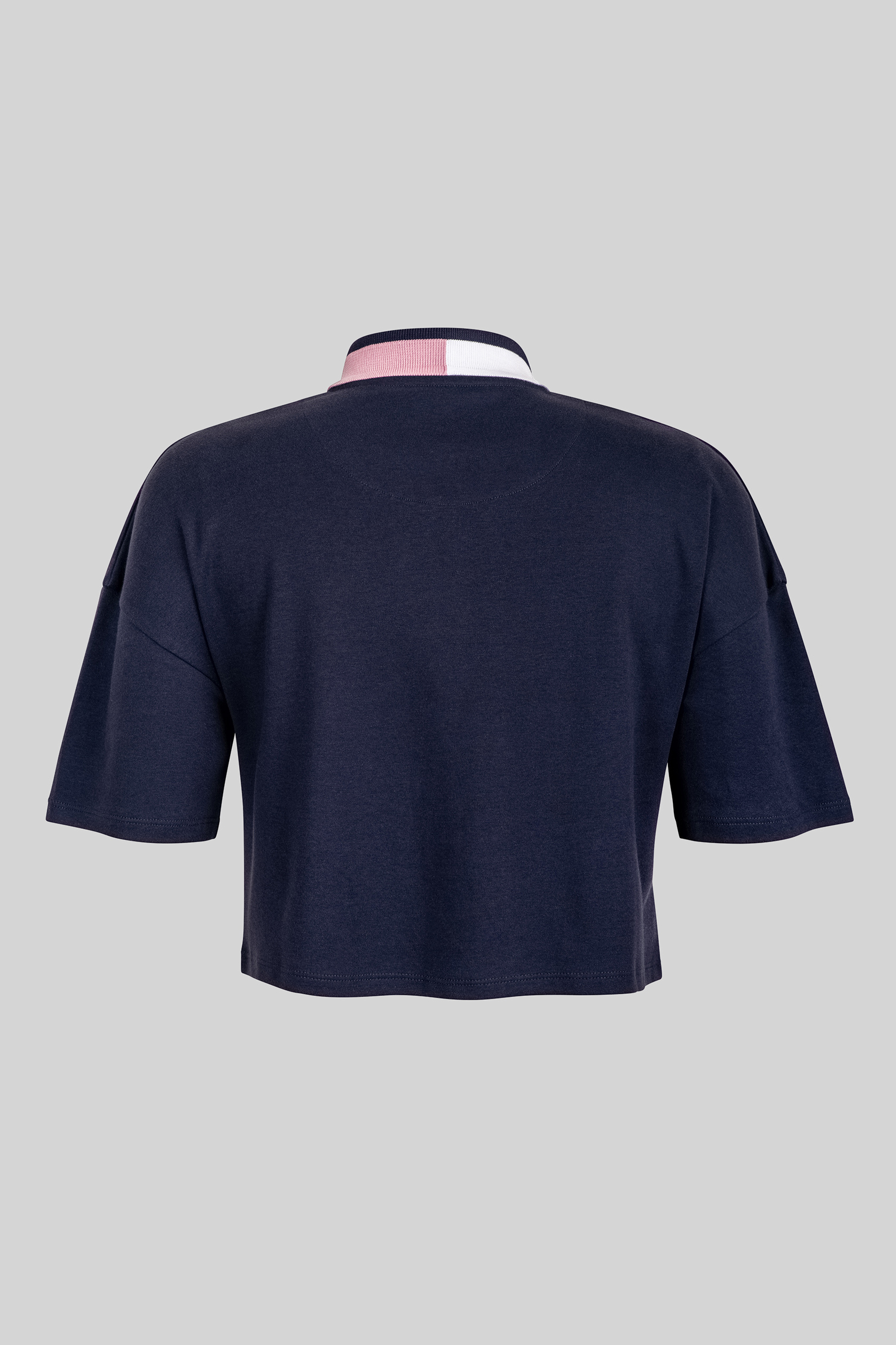 Twin Tipped Collar Cropped Polo Shirt