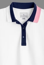 Twin Tipped Collar Cropped Polo Shirt
