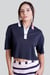 Twin Tipped Collar Cropped Polo Shirt