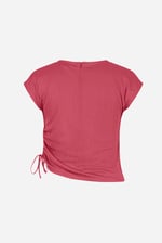 Ruched Drawstring Top & Skirt Set