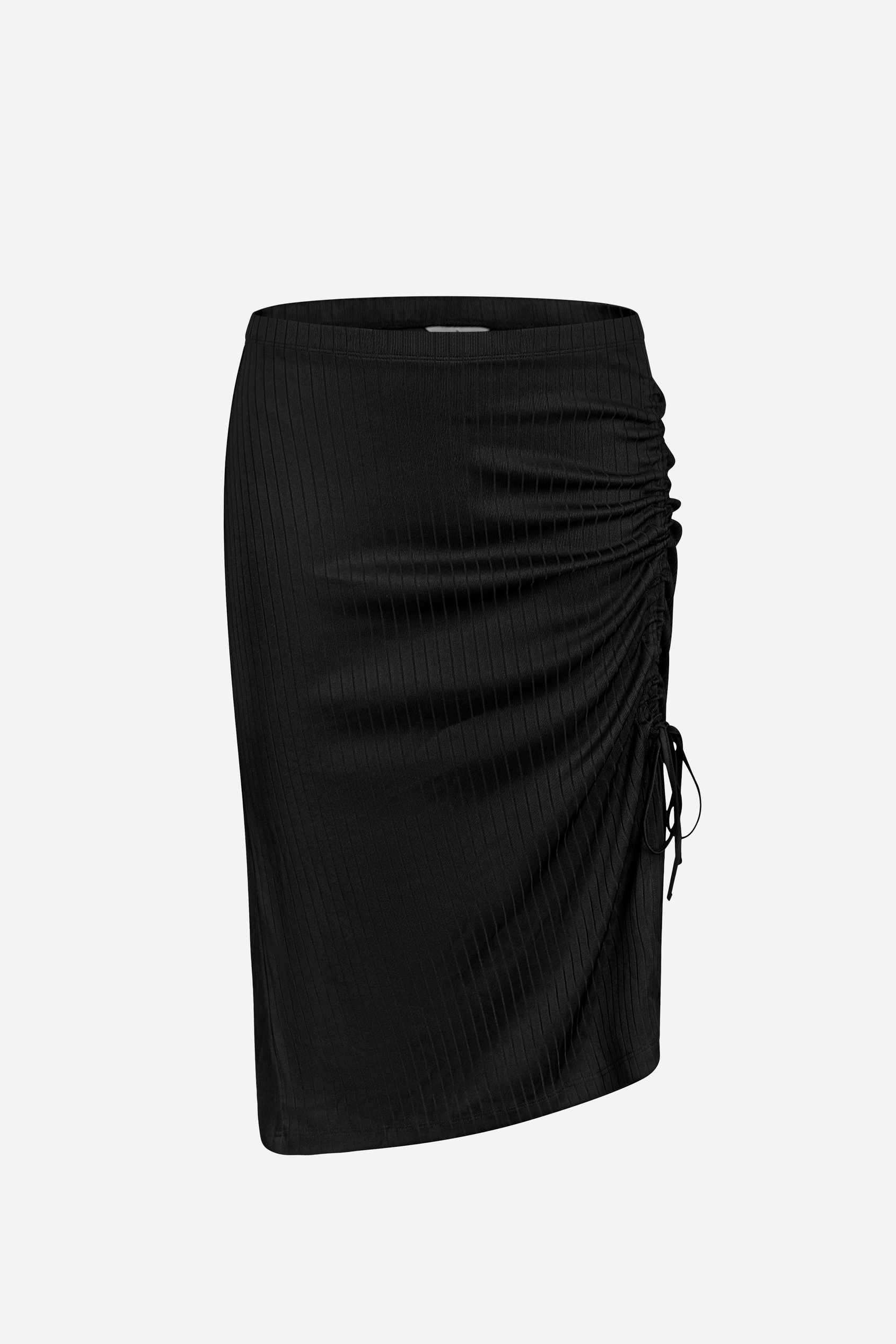 Ruched Drawstring Top & Skirt Set