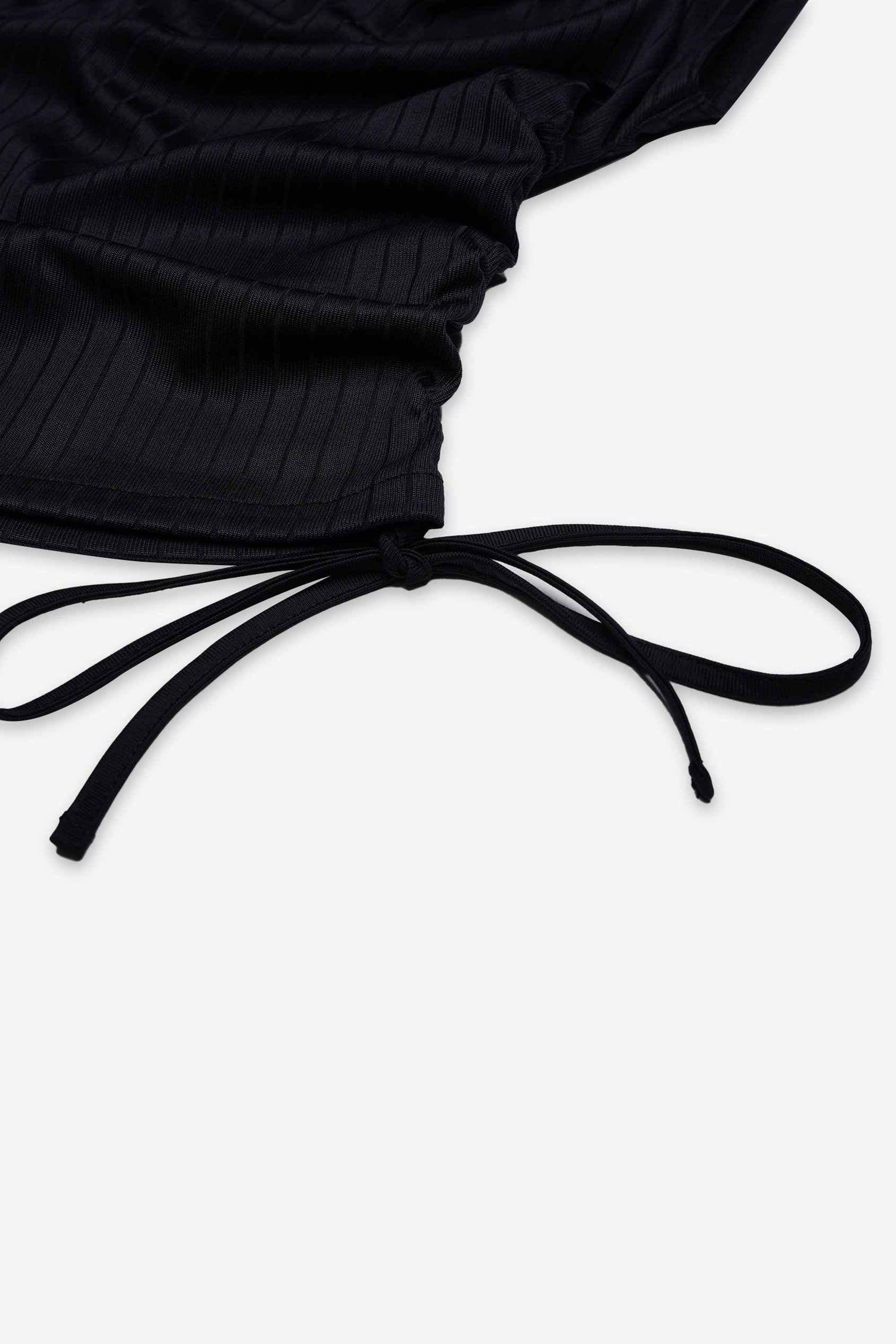 Ruched Drawstring Top & Skirt Set