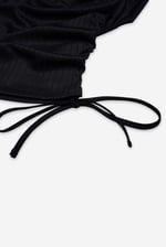 Ruched Drawstring Top & Skirt Set