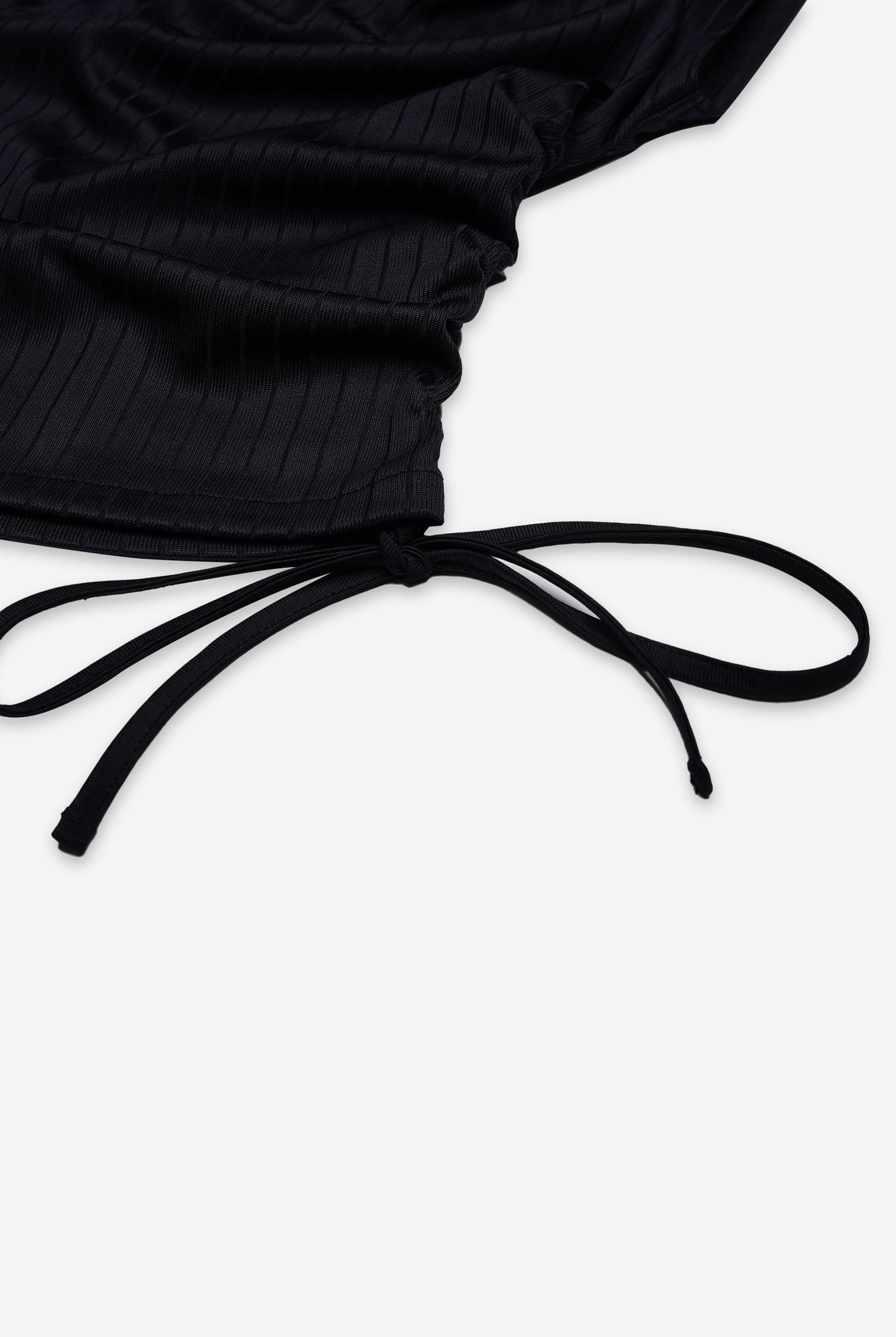 Ruched Drawstring Top & Skirt Set