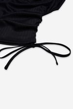 Ruched Drawstring Top & Skirt Set