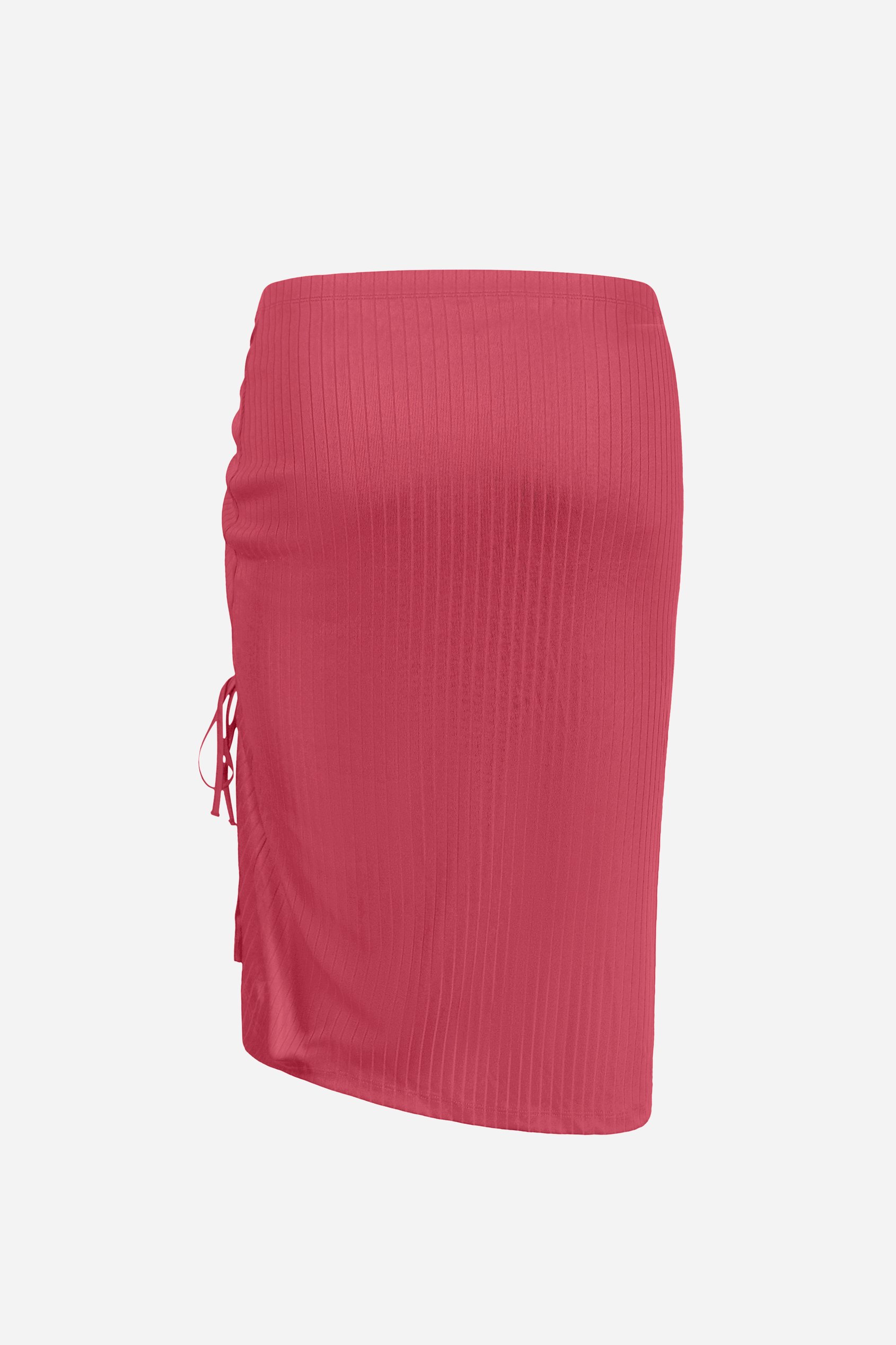 Ruched Drawstring Top & Skirt Set