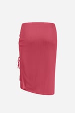 Ruched Drawstring Top & Skirt Set