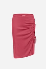 Ruched Drawstring Top & Skirt Set