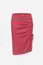 Ruched Drawstring Top & Skirt Set