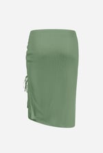 Ruched Drawstring Top & Skirt Set