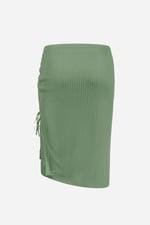 Ruched Drawstring Top & Skirt Set