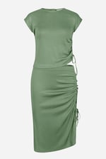 Ruched Drawstring Top & Skirt Set