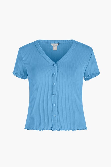 Blue Deep V-Neck Lounge Set