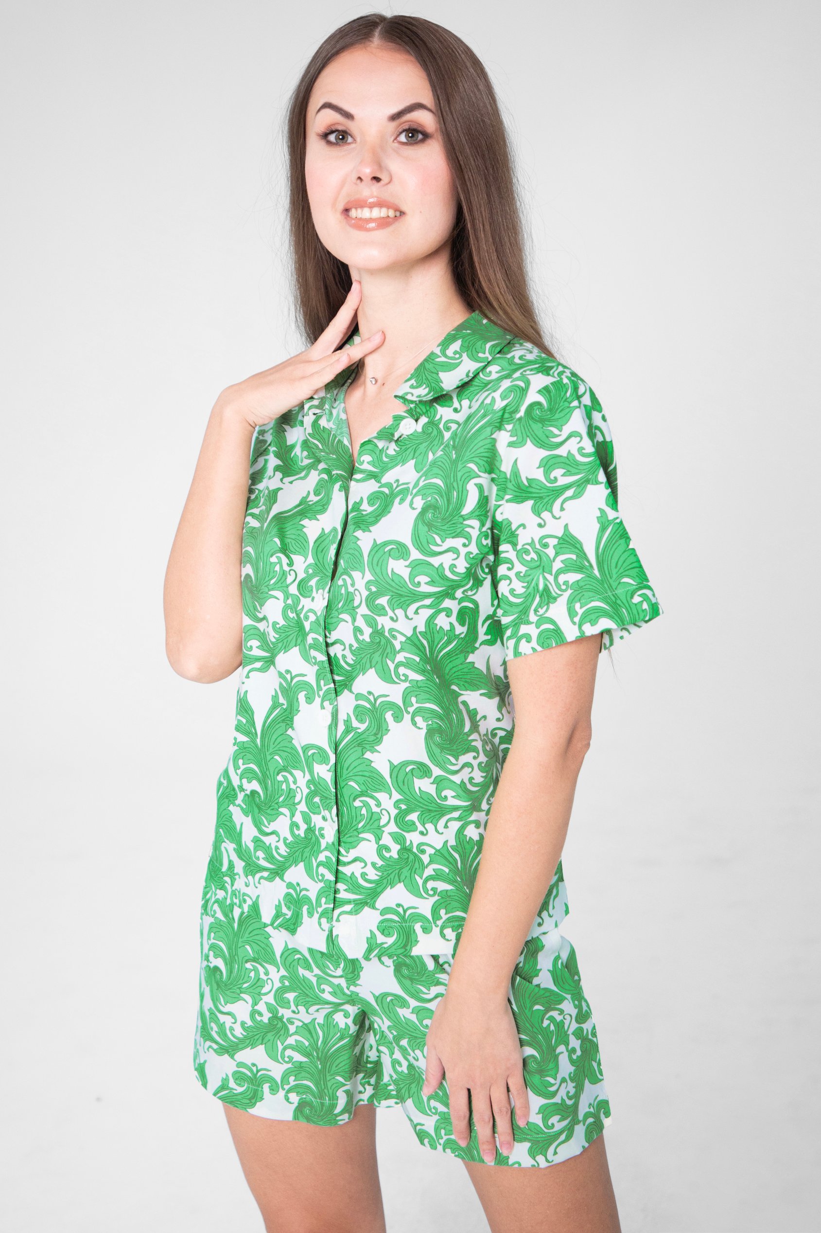 Printed Woven Shirt & Shorts Set