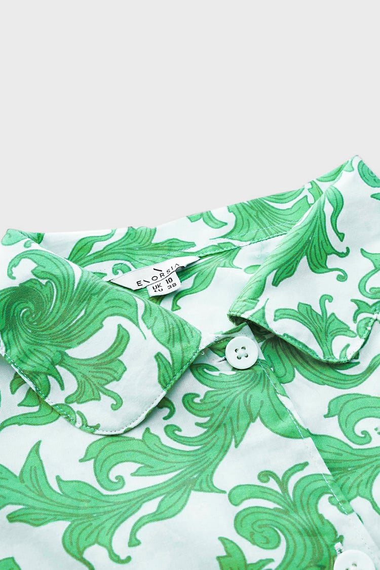 Printed Woven Shirt & Shorts Set