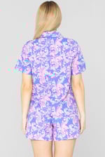 Printed Woven Shirt & Shorts Set