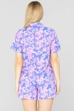 Printed Woven Shirt & Shorts Set