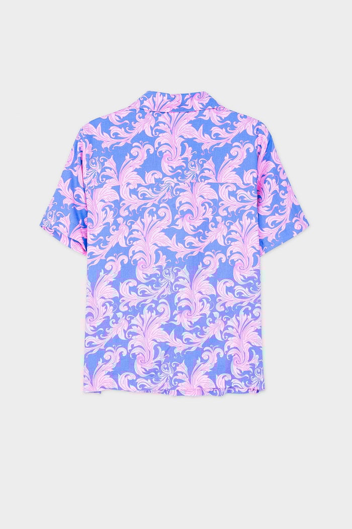 Printed Woven Shirt & Shorts Set