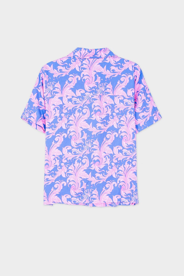 Printed Woven Shirt & Shorts Set