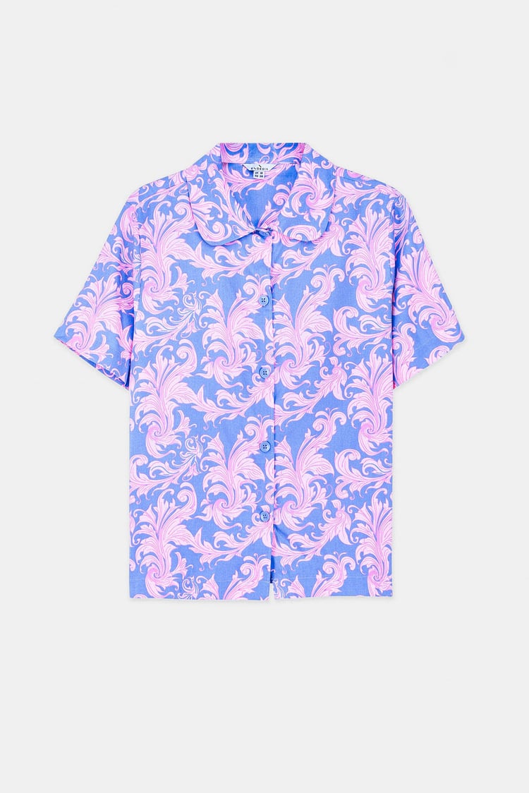 Printed Woven Shirt & Shorts Set