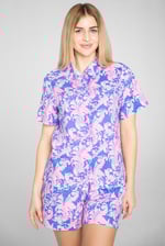 Printed Woven Shirt & Shorts Set