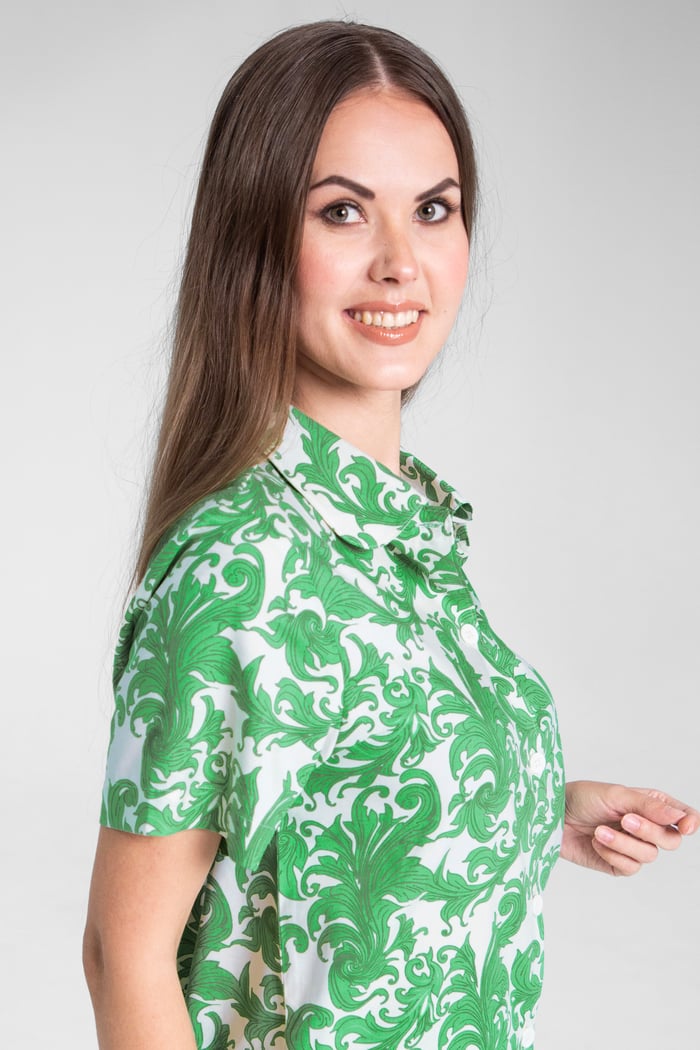 Printed Woven Shirt & Shorts Set