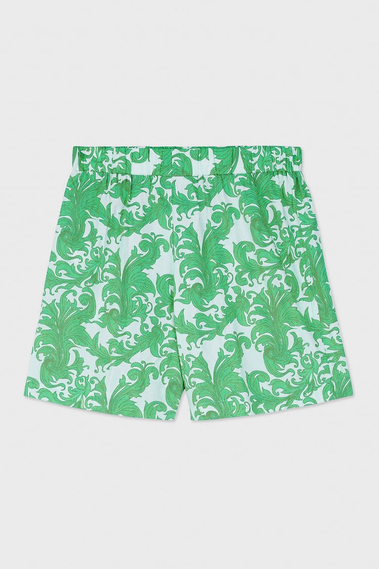 Printed Woven Shirt & Shorts Set