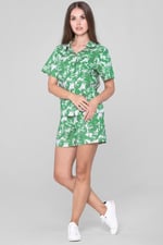 Printed Woven Shirt & Shorts Set