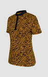 Zebra Print Short Sleeve Polo Shirt