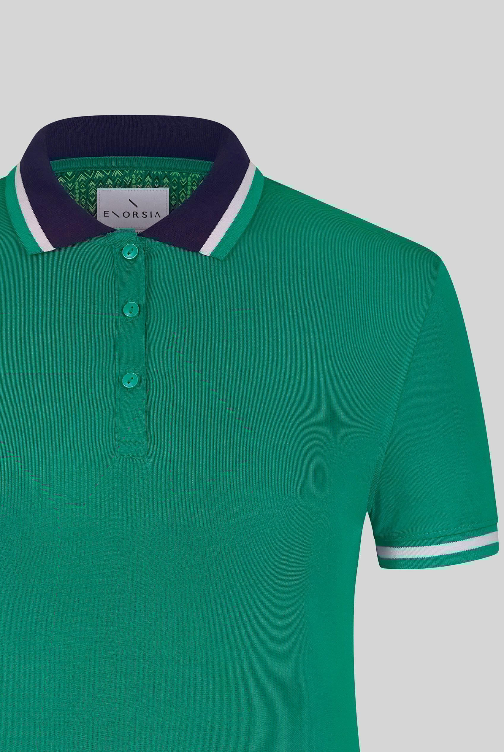 Women's Contrast Collar Jersey Polo Shirt