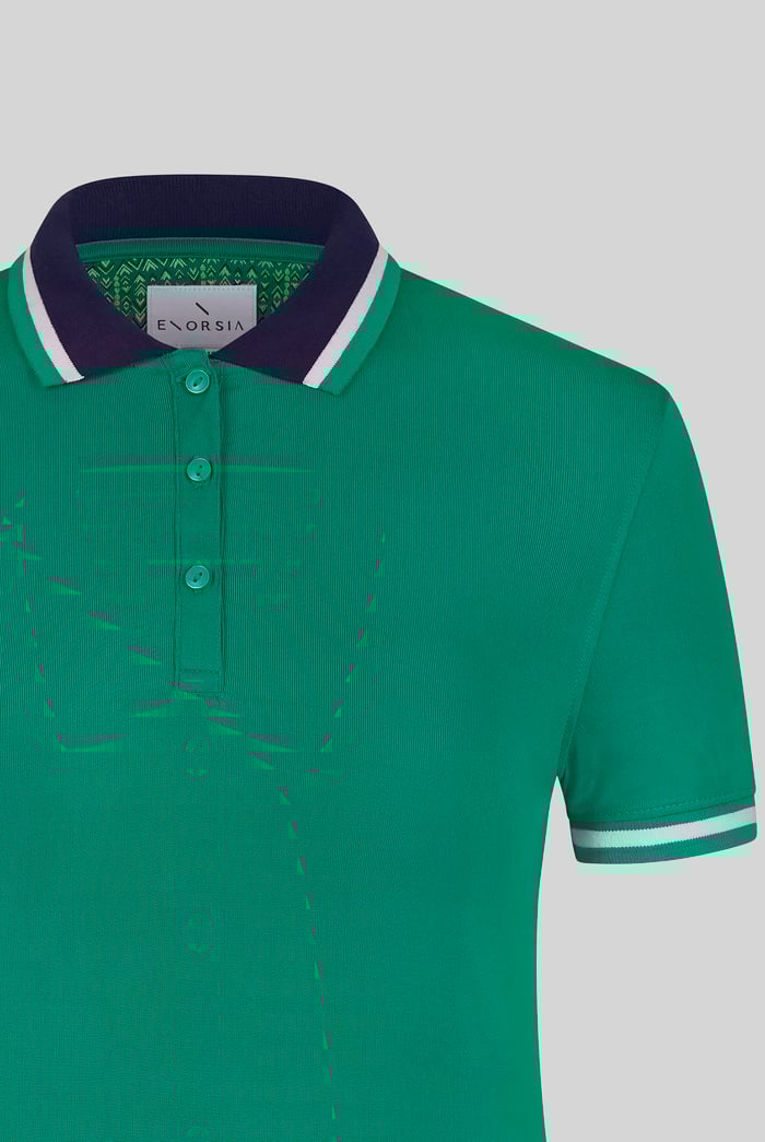 Women’s Contrast Collar Jersey Polo Shirt