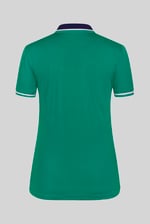 Women's Contrast Collar Jersey Polo Shirt