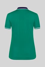 Women's Contrast Collar Jersey Polo Shirt