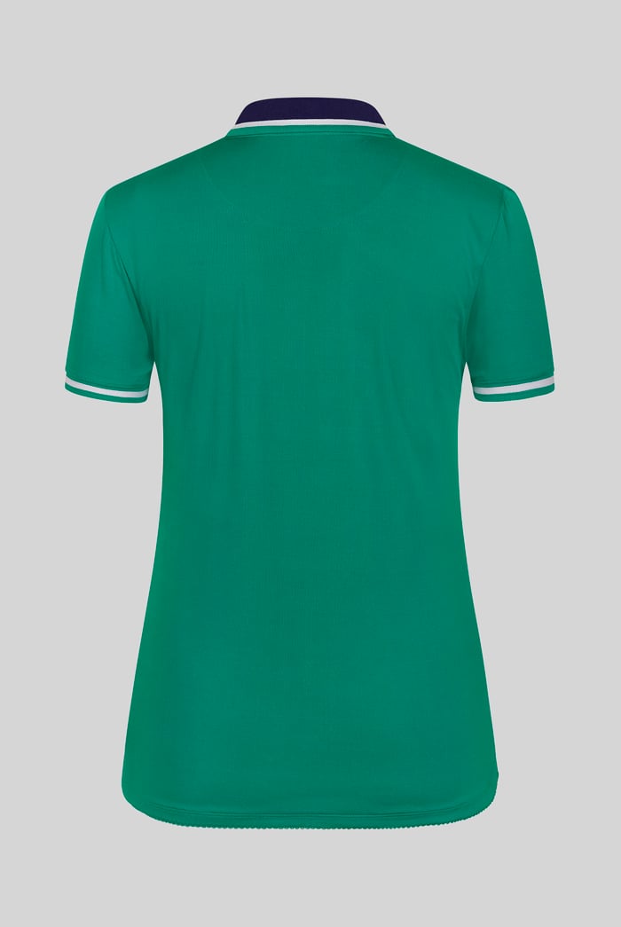 Women’s Contrast Collar Jersey Polo Shirt