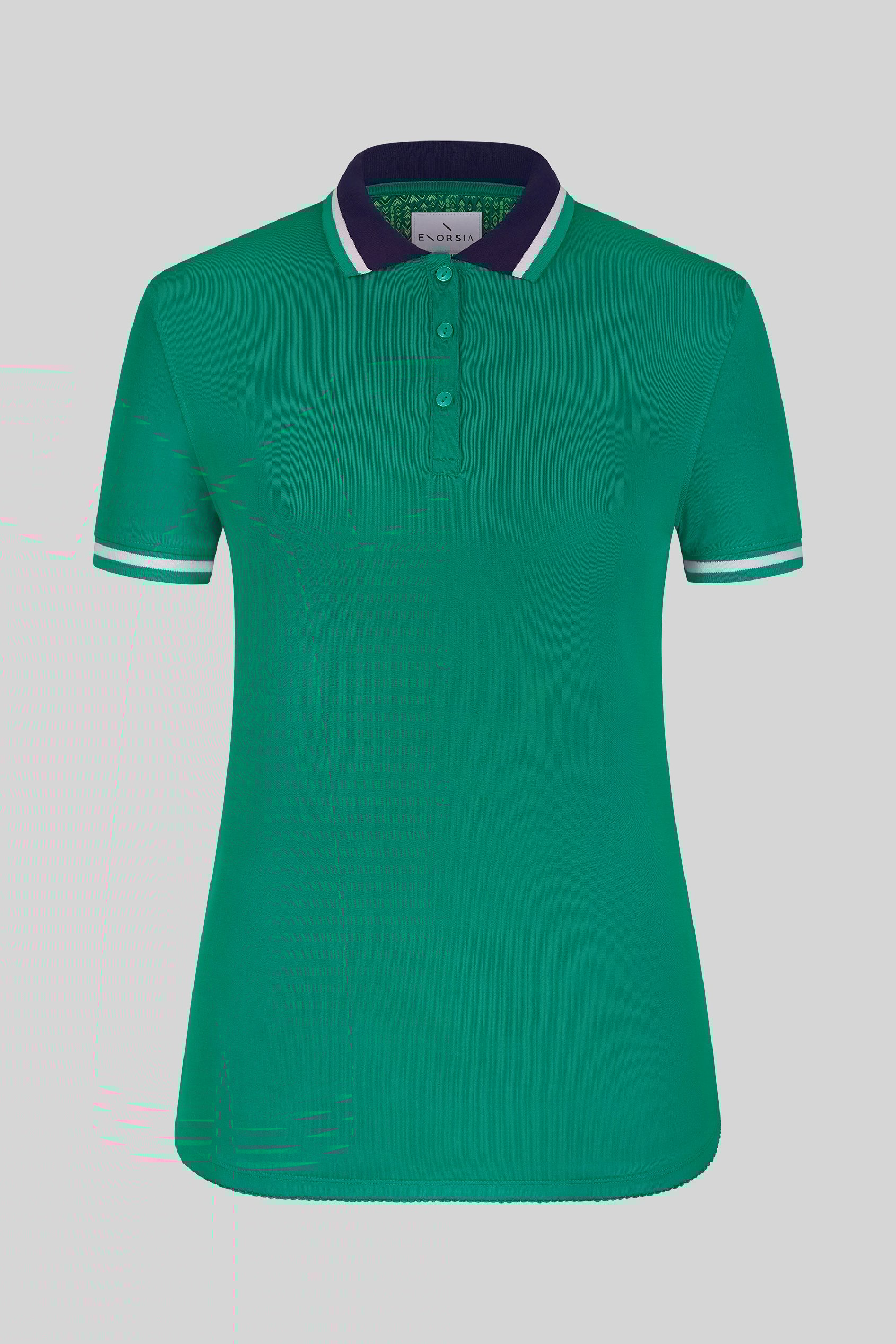 Women's Contrast Collar Jersey Polo Shirt