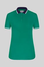 Women's Contrast Collar Jersey Polo Shirt