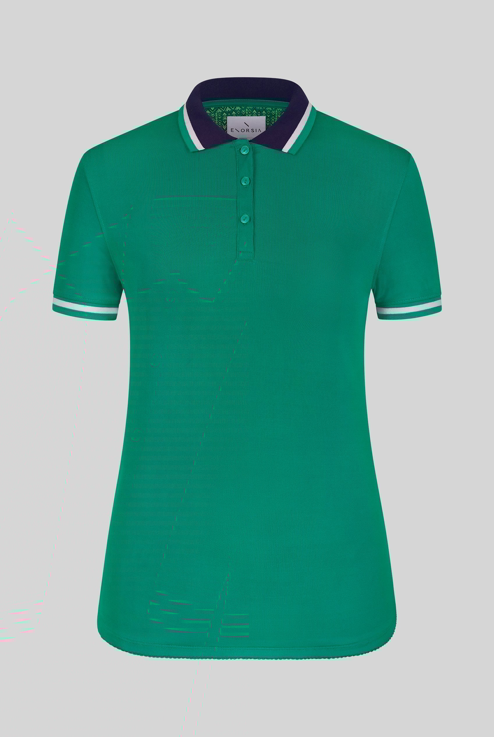 Women's Contrast Collar Jersey Polo Shirt